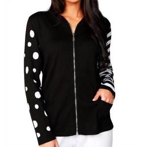 NEW ANGEL zip bomber jacket in black
